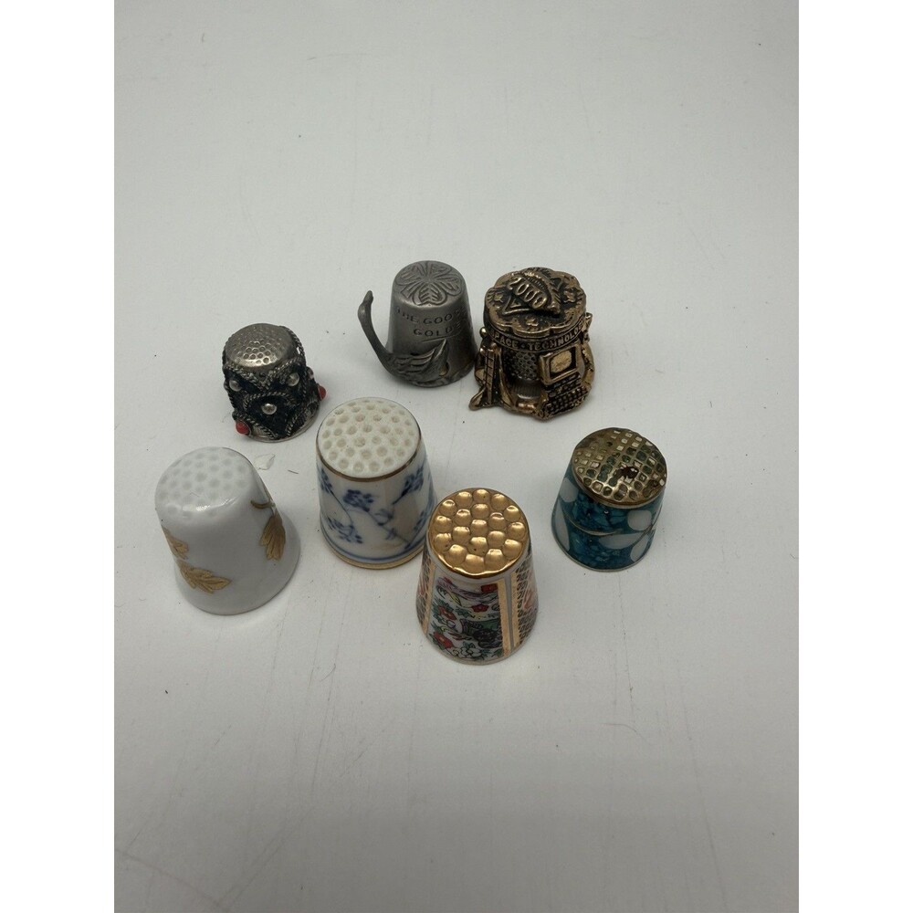 Thimbles Lot of 7 Antique/ vintage sewing thimbles